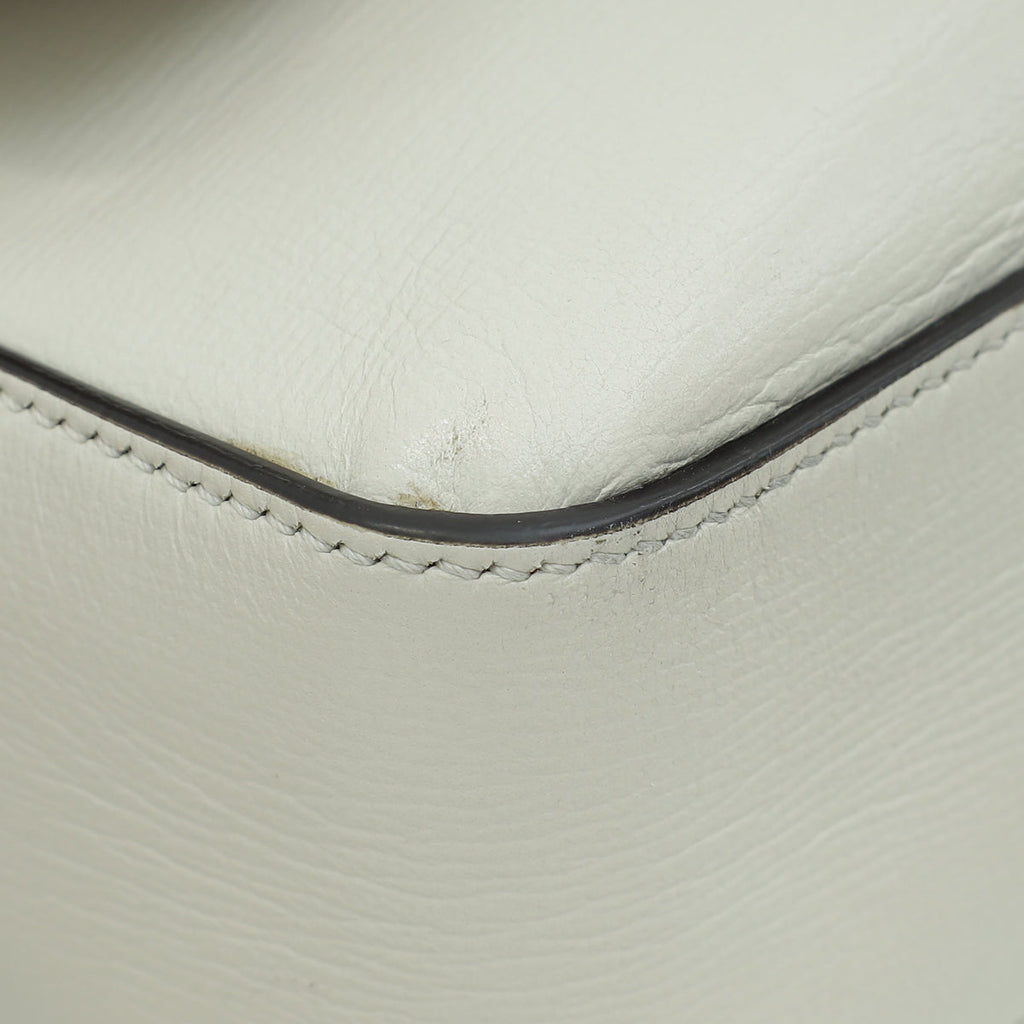 Gucci White Horsebit 1955 Small Shoulder Bag