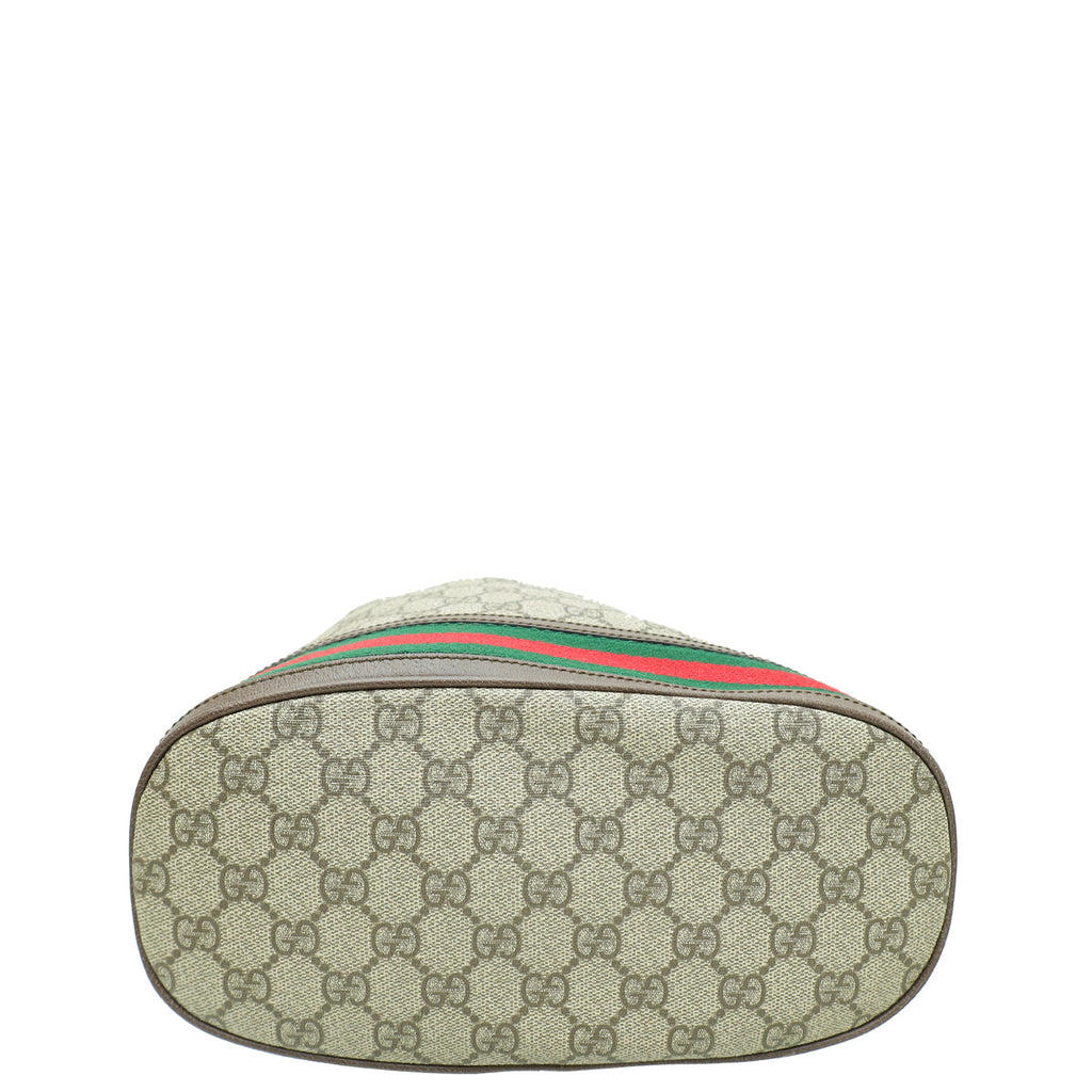 Gucci Multicolor GG Supreme Web Ophidia Bucket Bag