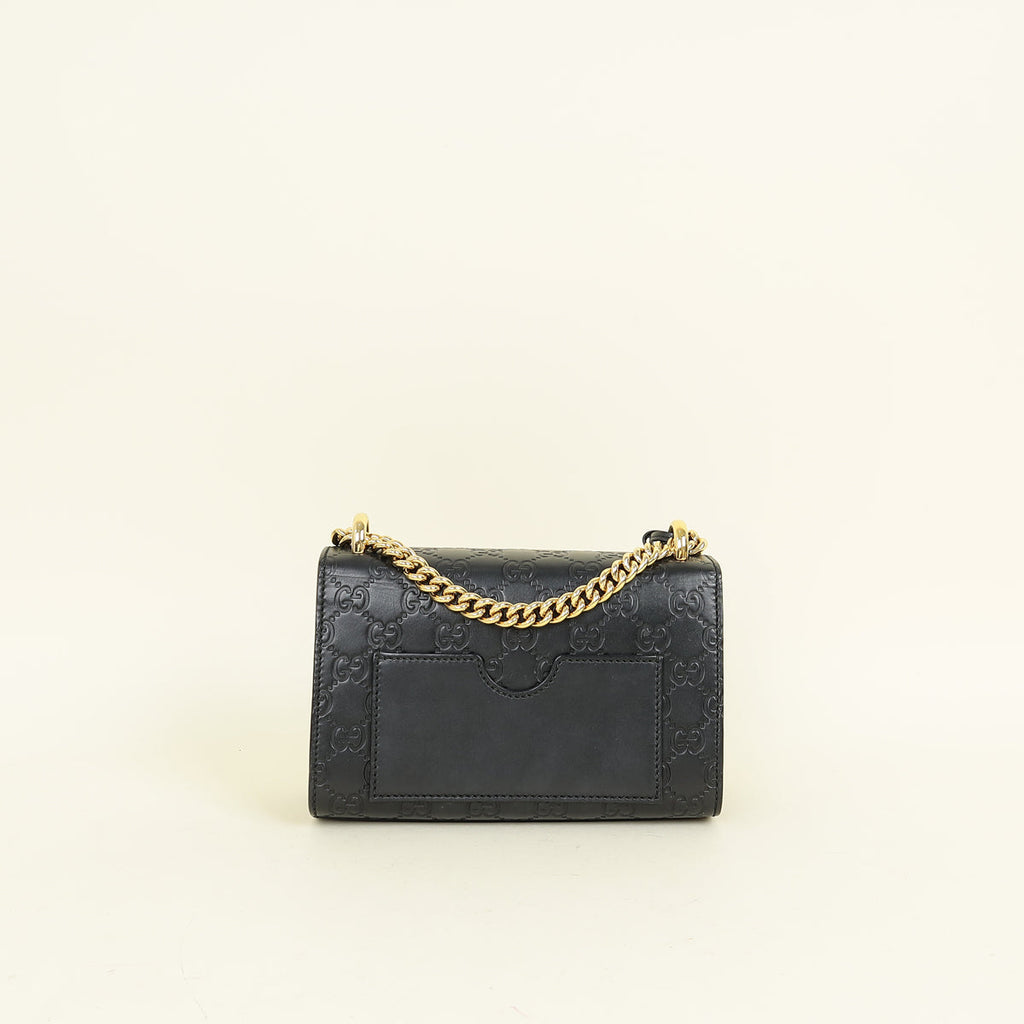 Gucci Black GG Guccissima Padlock Small Shoulder Bag