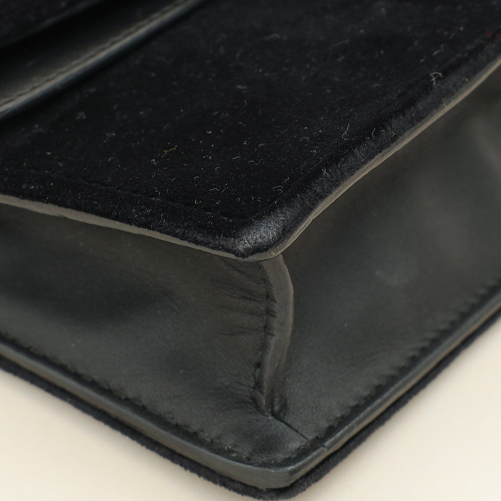 Gucci Black Dionysus Velvet Super Mini Bag