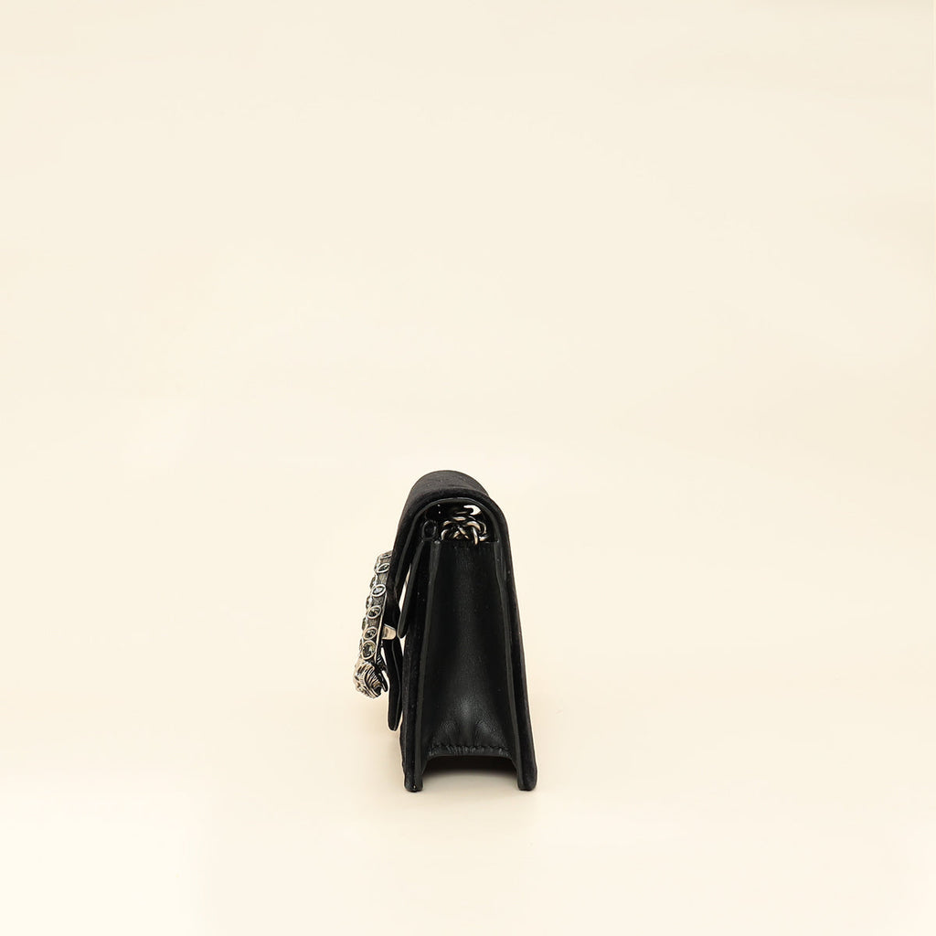 Gucci Black Dionysus Velvet Super Mini Bag