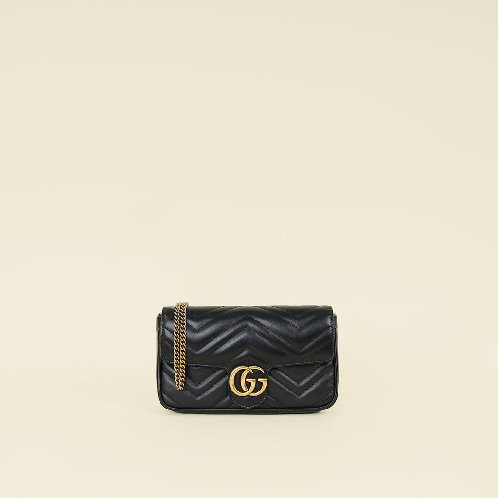 Gucci Black GG Marmont Small Shoulder Bag