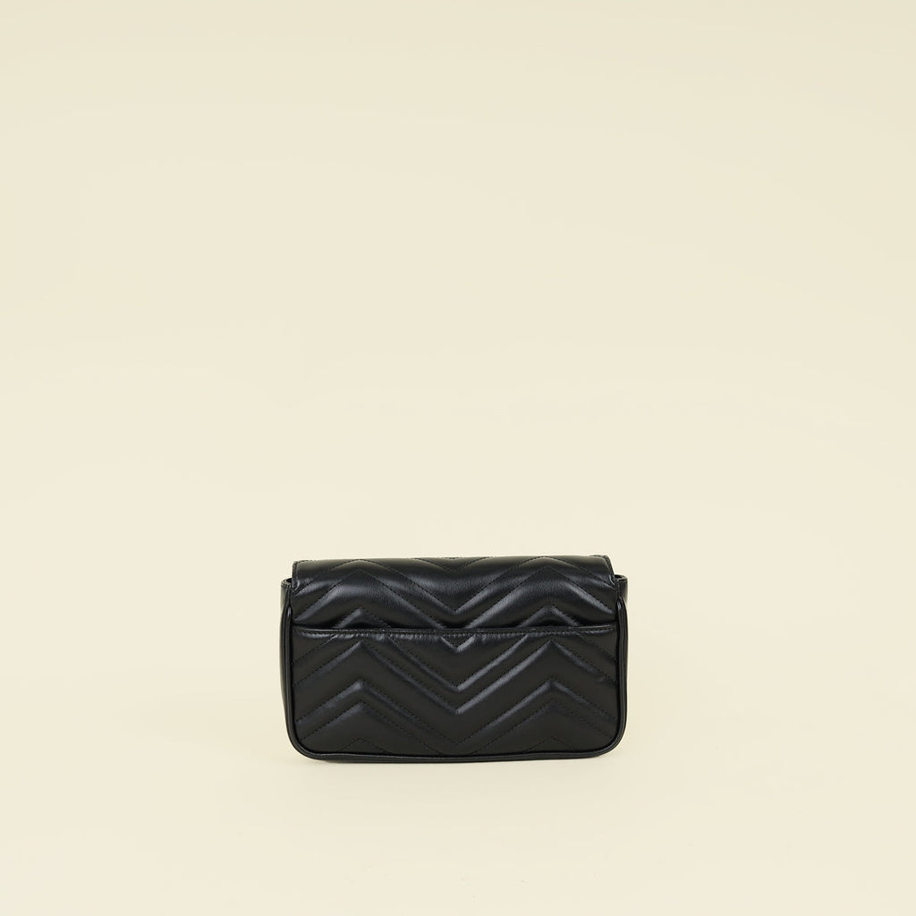Gucci Black GG Marmont Small Shoulder Bag