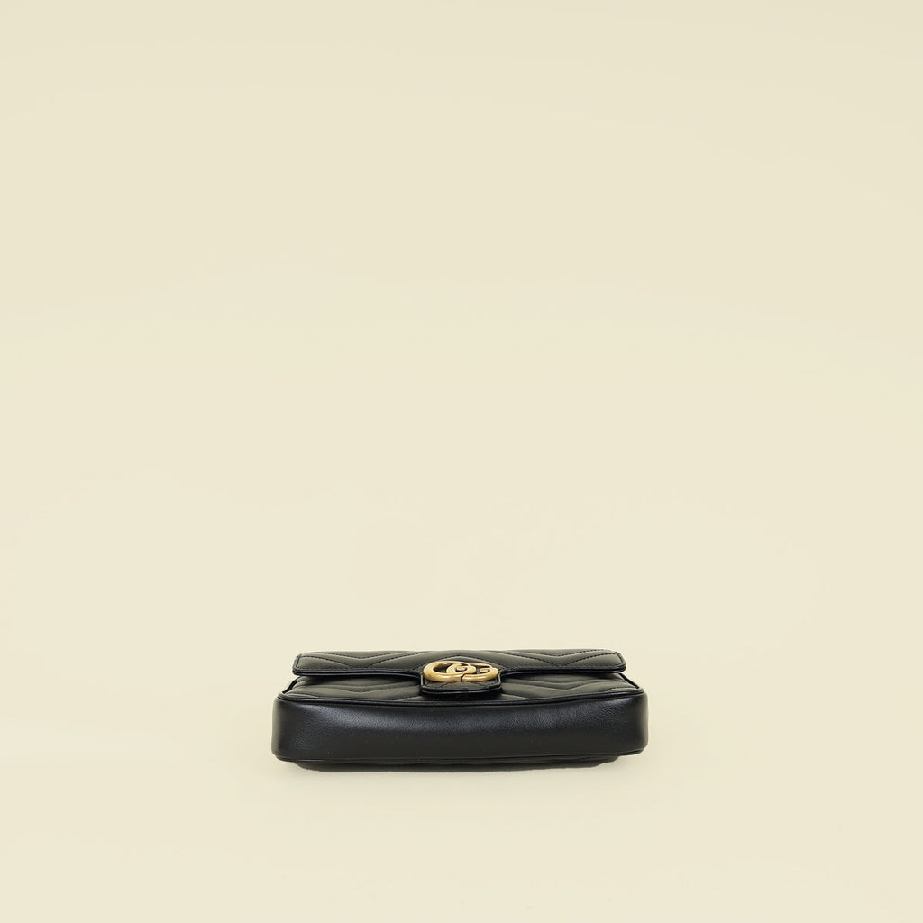 Gucci Black GG Marmont Small Shoulder Bag