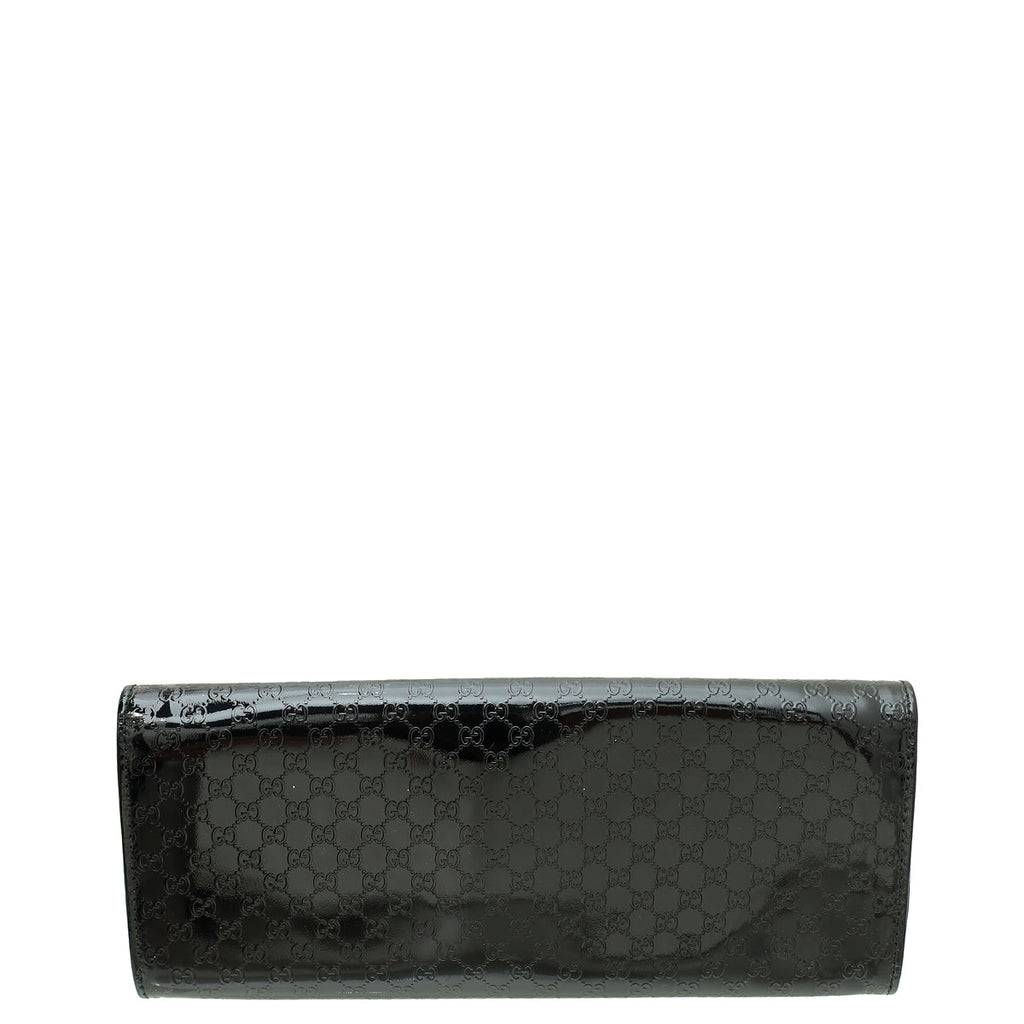 Gucci Black GG Microguccissima Broadway Clutch