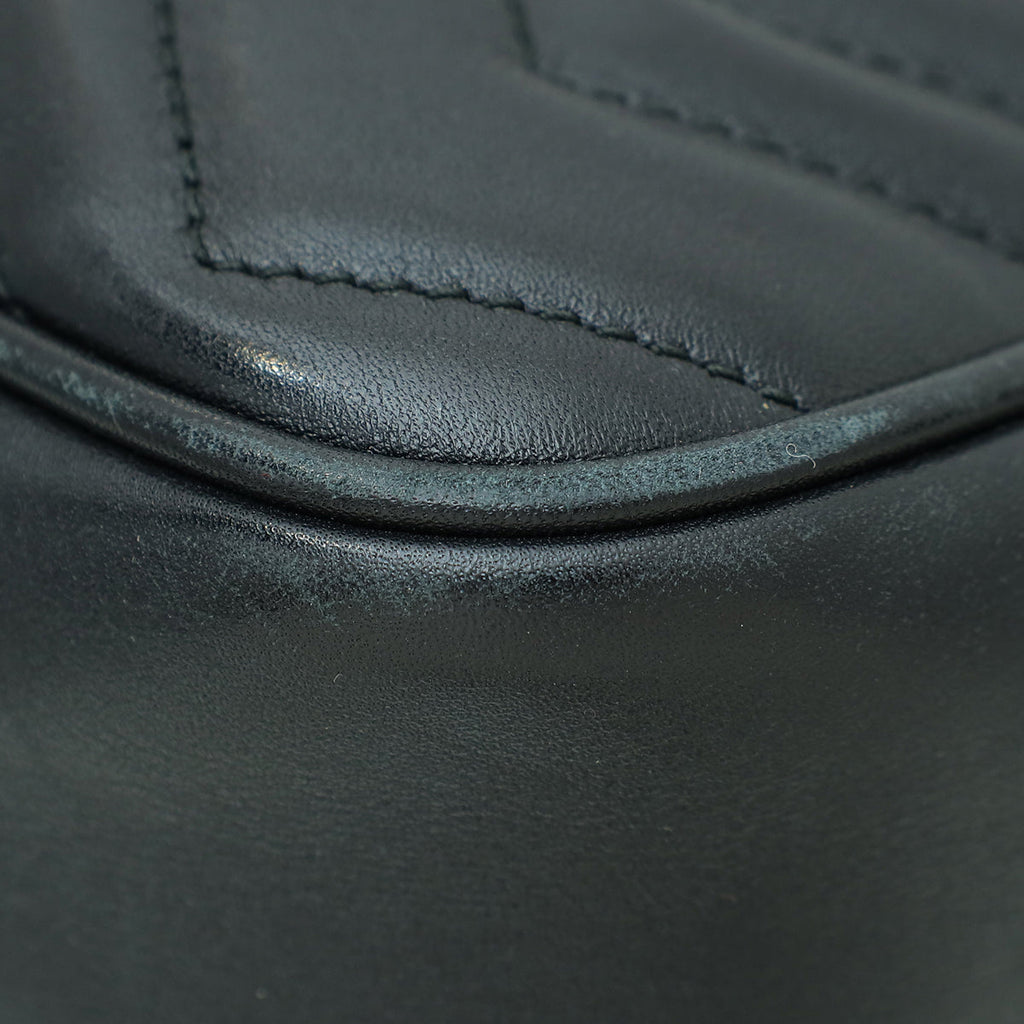 Gucci Black GG Marmont Mini Camera Bag