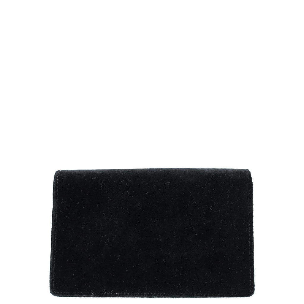 Gucci Black Velvet Super Mini Dionysus Bag