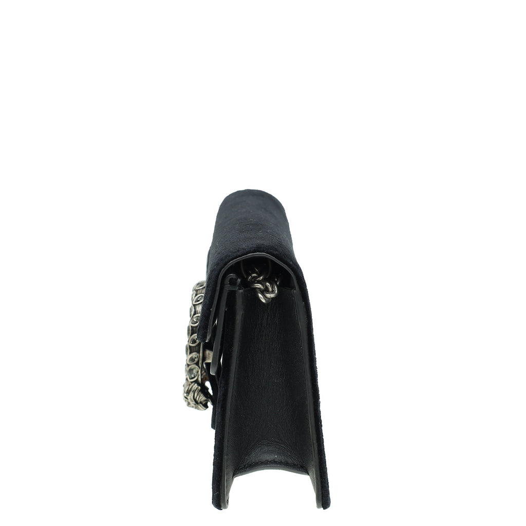 Gucci Black Velvet Super Mini Dionysus Bag
