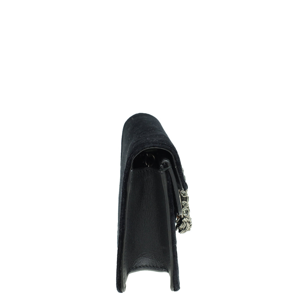 Gucci Black Velvet Super Mini Dionysus Bag