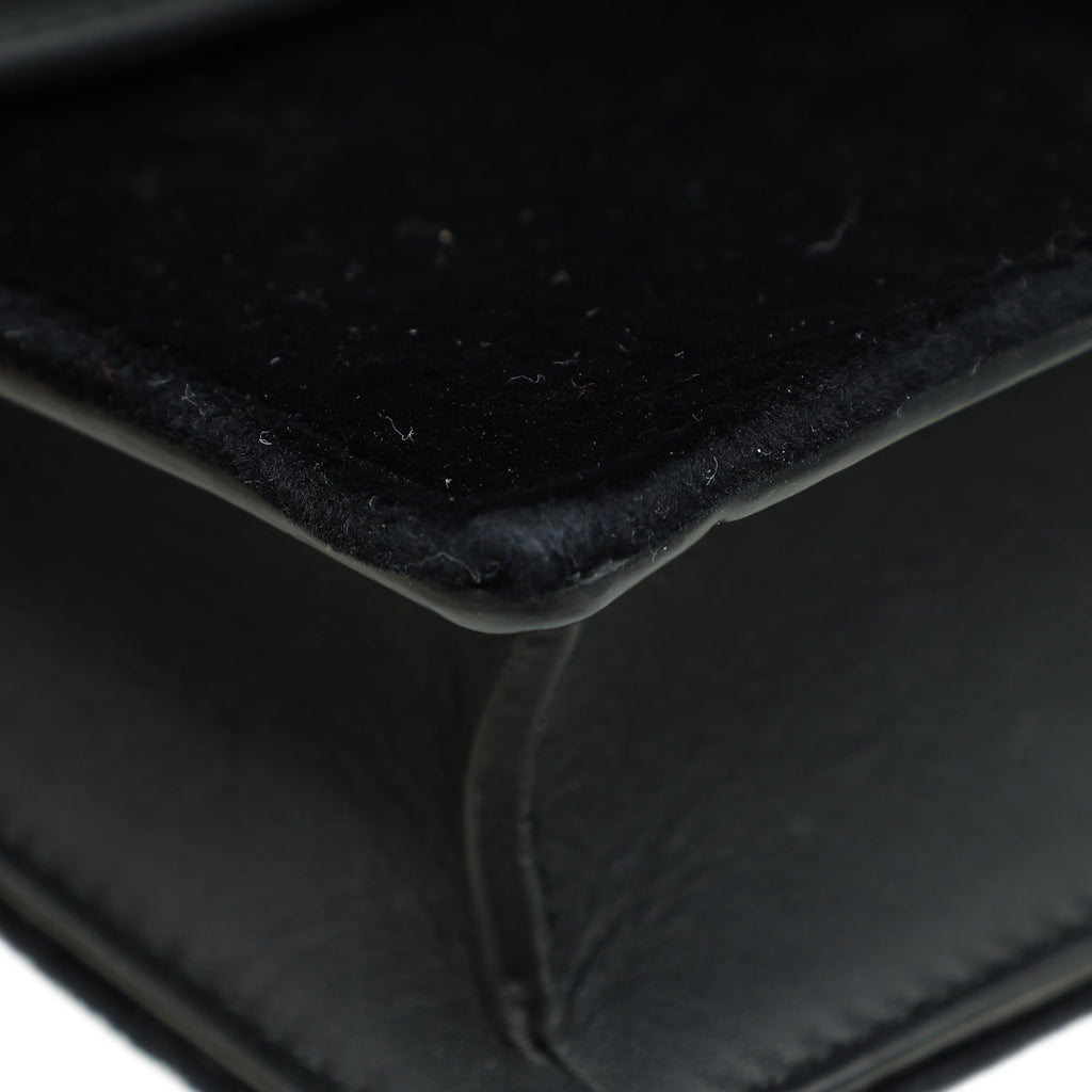 Gucci Black Velvet Super Mini Dionysus Bag