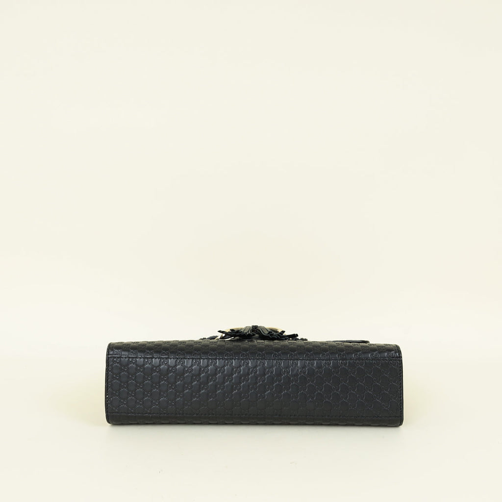 Gucci Black Microguccissima Emily Medium Bag
