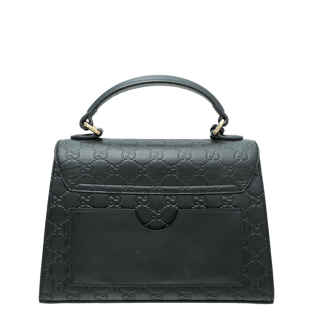 Gucci Black GG Guccissima Top Handle Small Bag