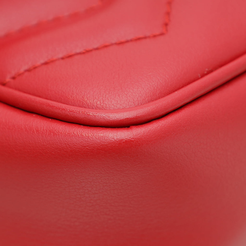 Gucci Red GG Marmont Super Mini Bag