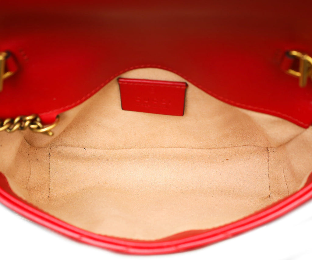 Gucci Red GG Marmont Super Mini Bag