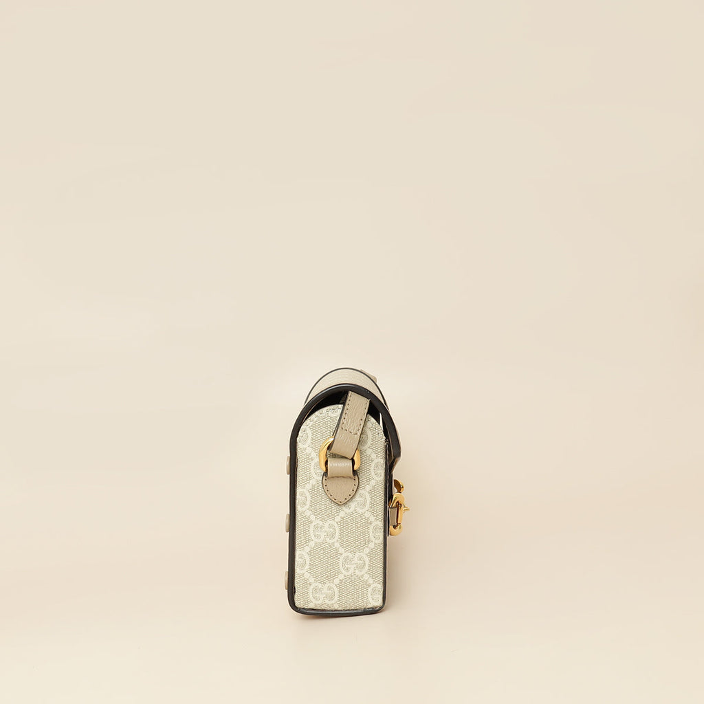 Gucci Bicolor GG Supreme Horsebit 1955 Mini Bag