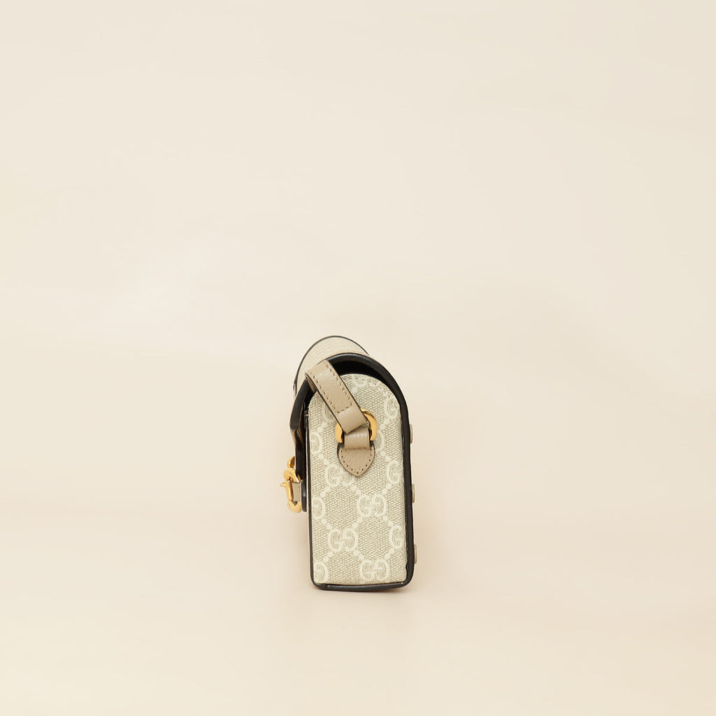 Gucci Bicolor GG Supreme Horsebit 1955 Mini Bag