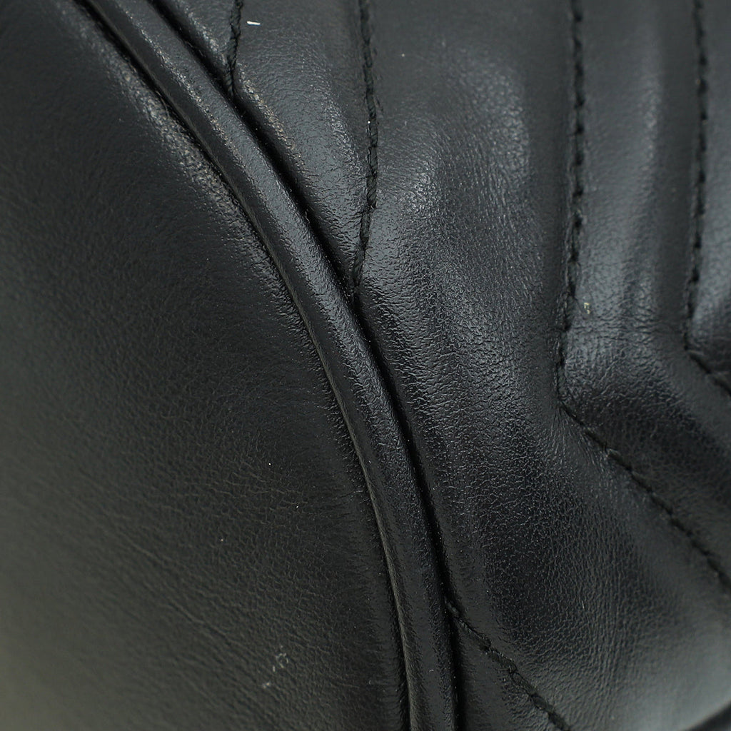 Gucci Black GG Marmont Mini Bucket Bag