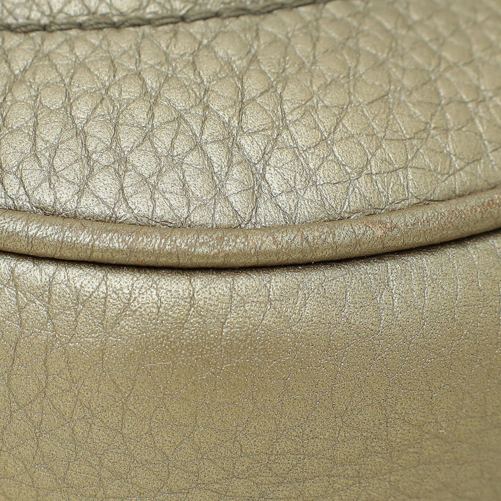 Gucci Metallic Champagne Soho Tassel Mini Chain Bag