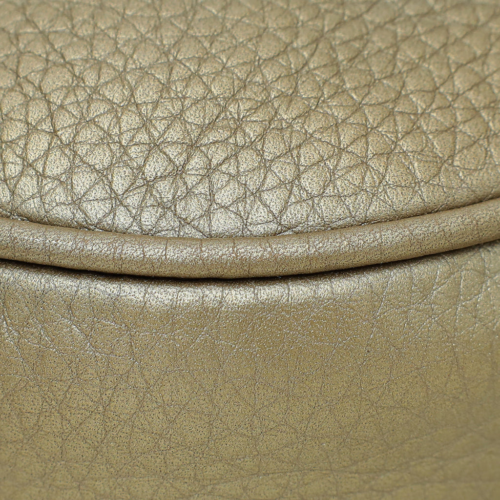 Gucci Metallic Champagne Soho Tassel Mini Chain Bag