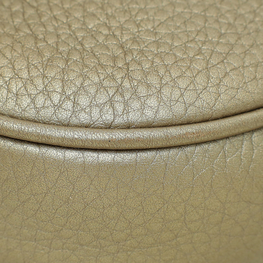 Gucci Metallic Champagne Soho Tassel Mini Chain Bag