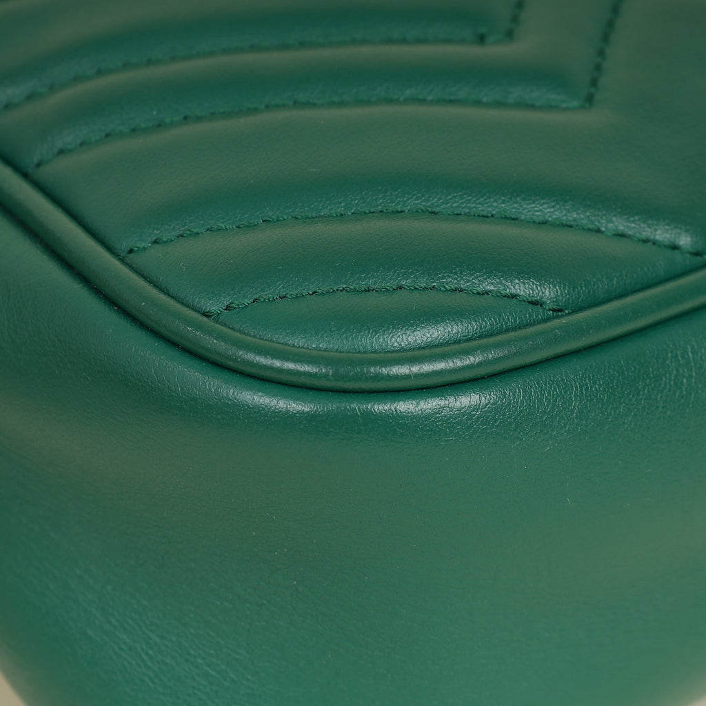 Gucci Green GG Marmont Camera Small Bag