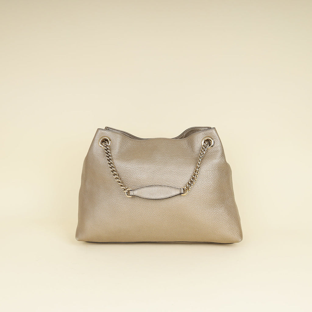 Gucci Champagne Soho Tote Medium Bag