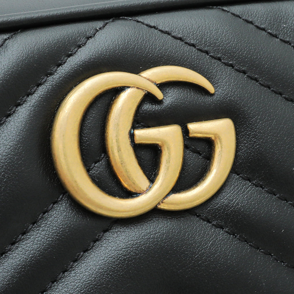 Gucci Black GG Marmont Mini Shoulder Bag