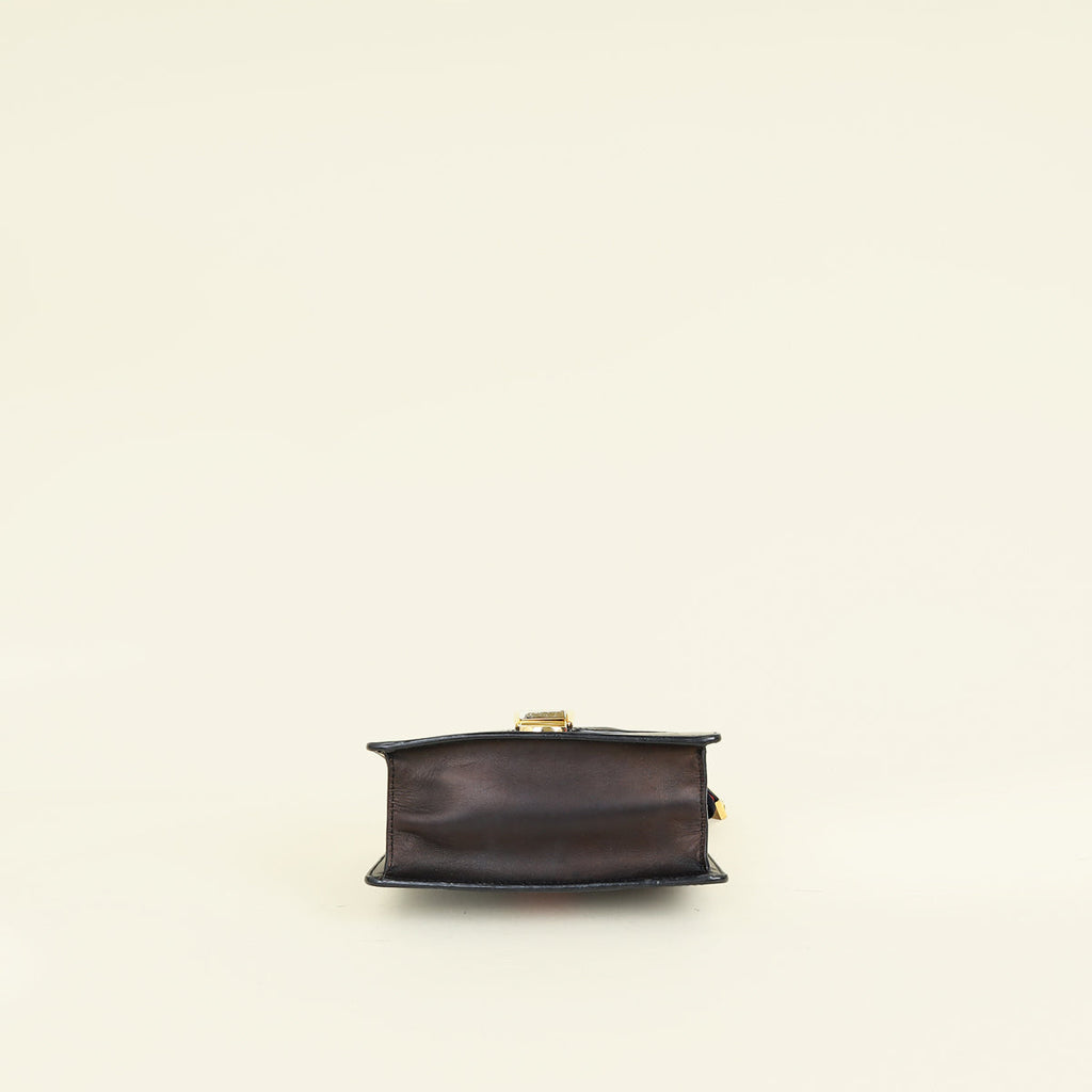 Gucci Black Sylvie Mini Flap Shoulder Bag