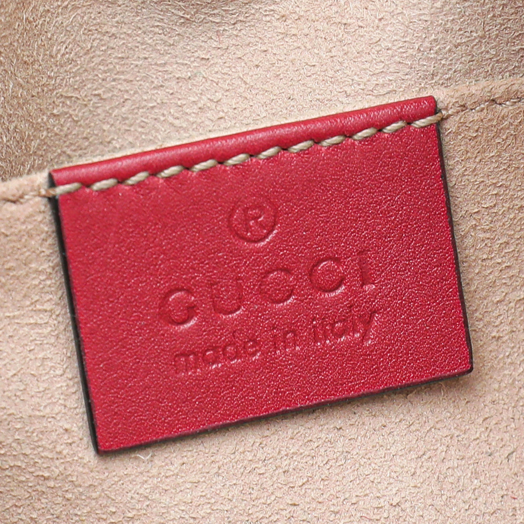Gucci Red GG Marmont Mini Belt Bag
