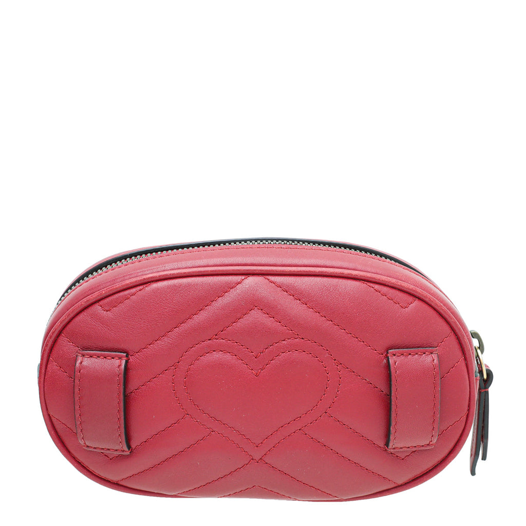 Gucci Red GG Marmont Mini Belt Bag