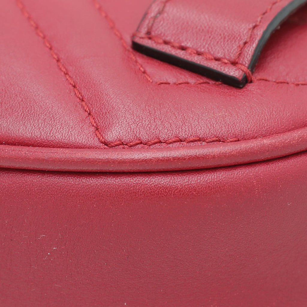 Gucci Red GG Marmont Mini Belt Bag