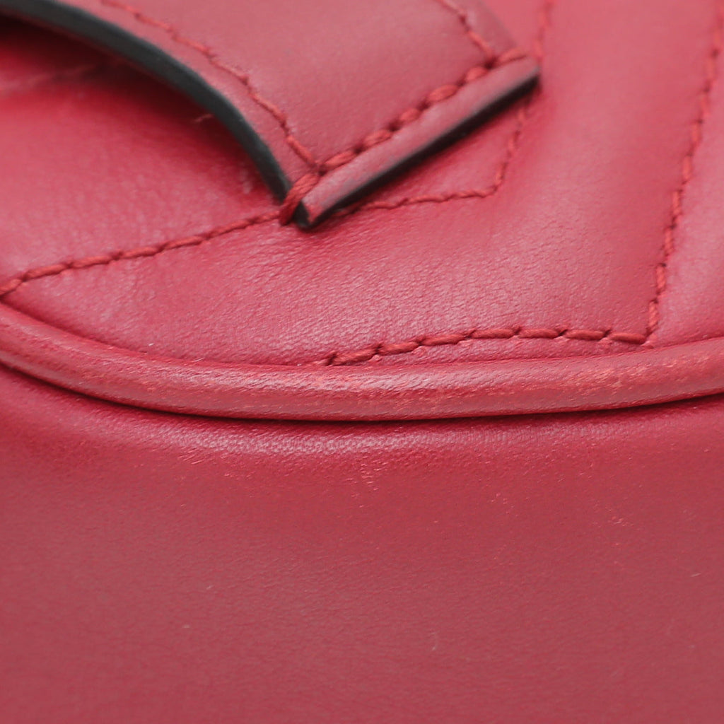 Gucci Red GG Marmont Mini Belt Bag