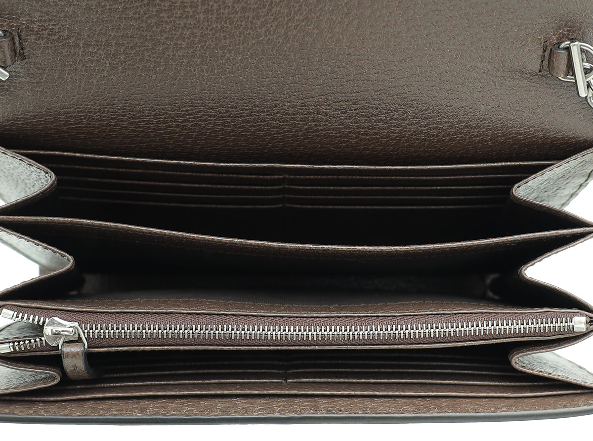 Gucci Ebony GG Jumbo Dionysus Mini Chain Wallet