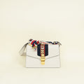 Gucci White Sylvie Small Flap Shoulder Bag