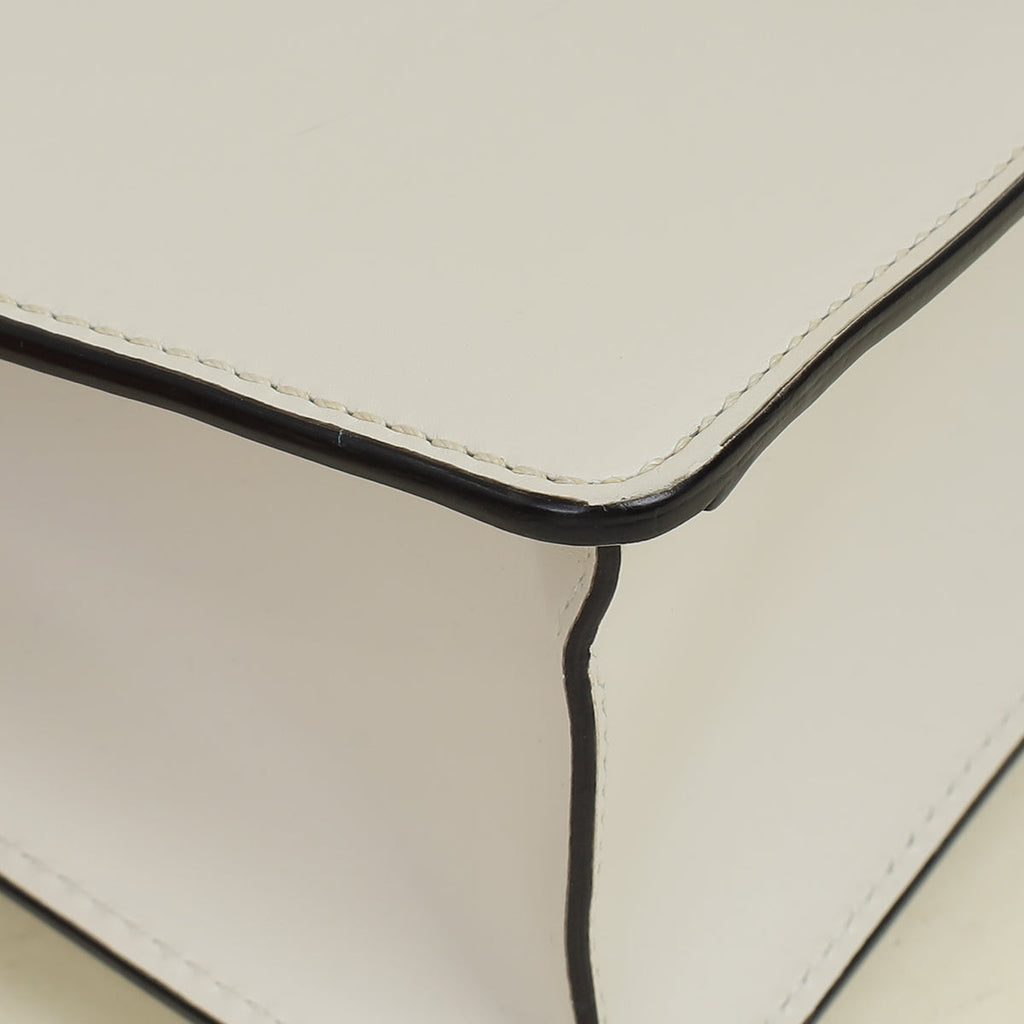 Gucci White Sylvie Small Flap Shoulder Bag