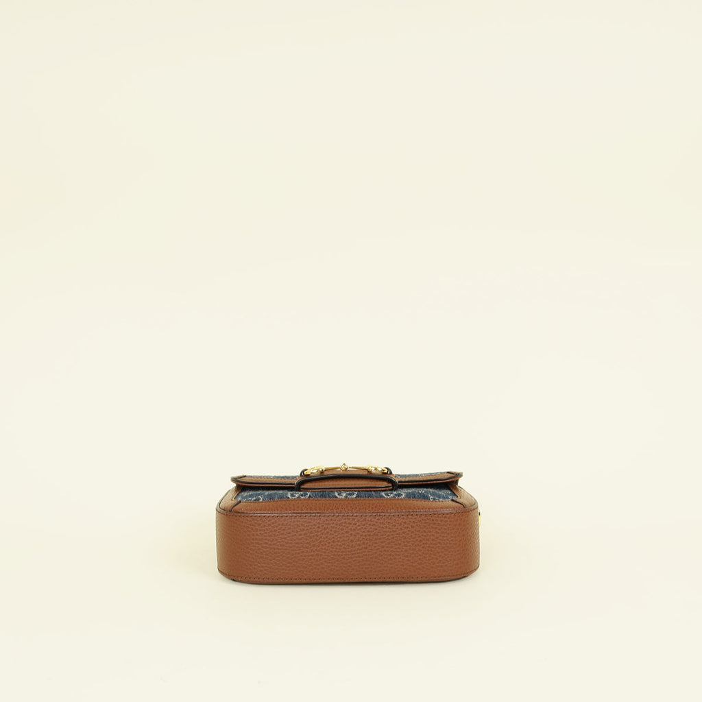 Gucci Bicolor GG Horsebit 1955 Mini Crossbody Bag