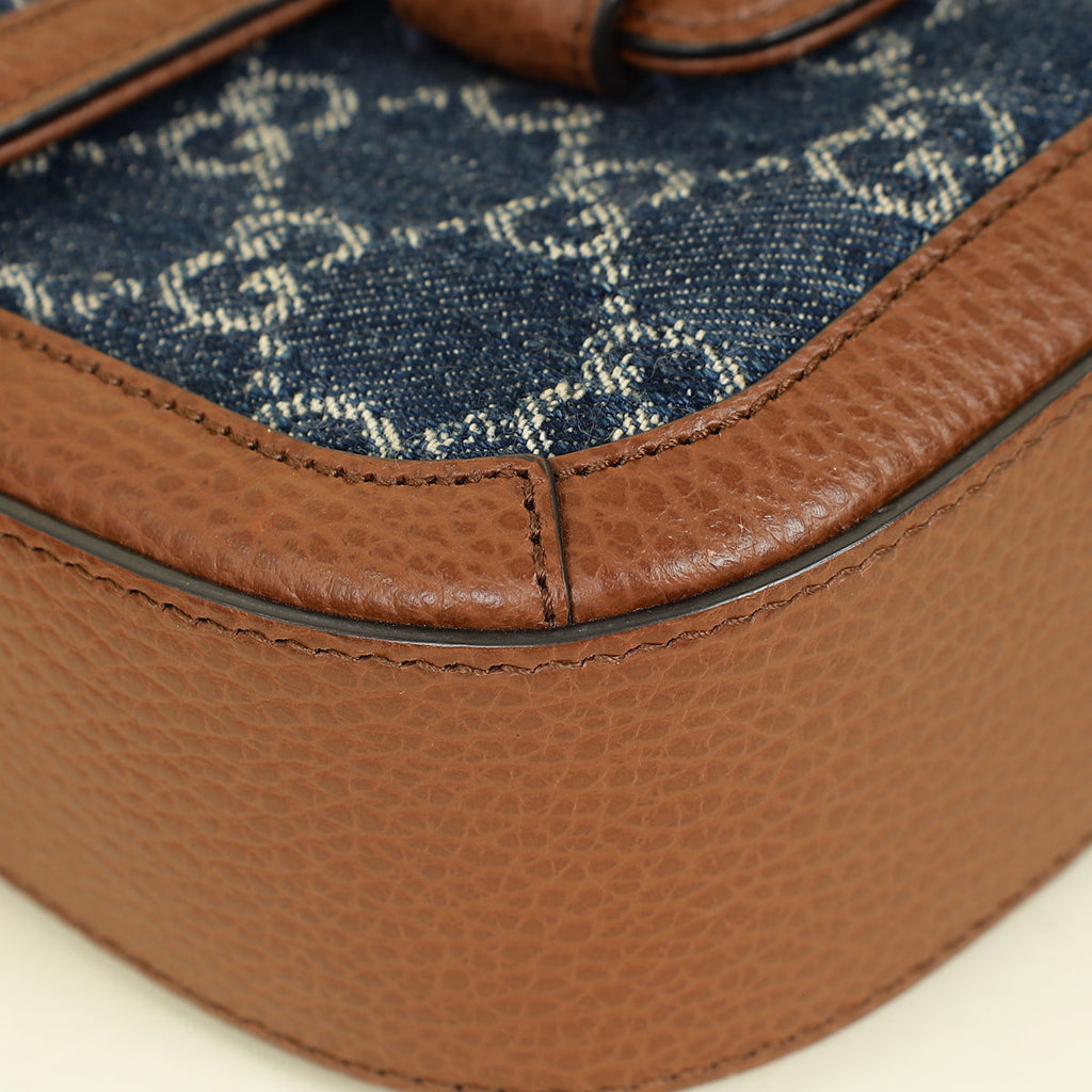 Gucci Bicolor GG Horsebit 1955 Mini Crossbody Bag