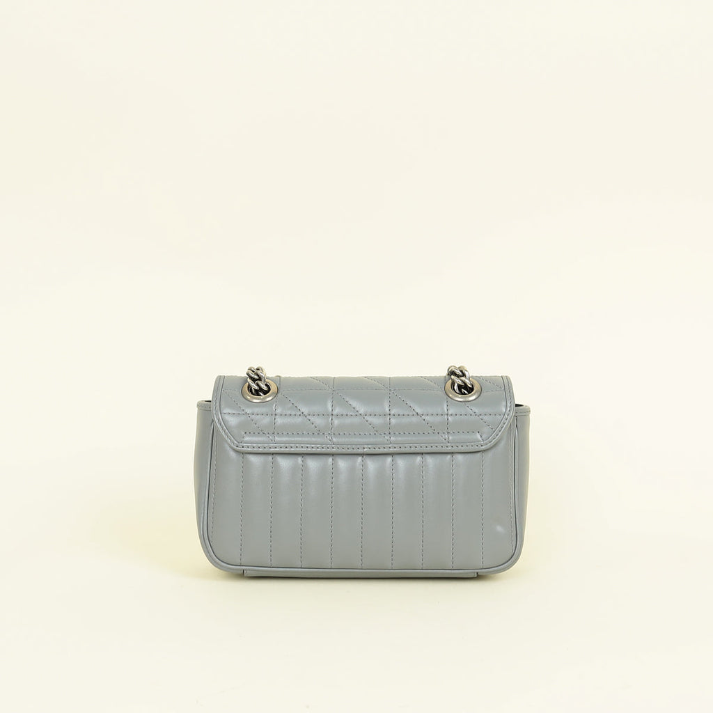 Gucci Grey GG Marmont Mix Quilt Small Shoulder Bag