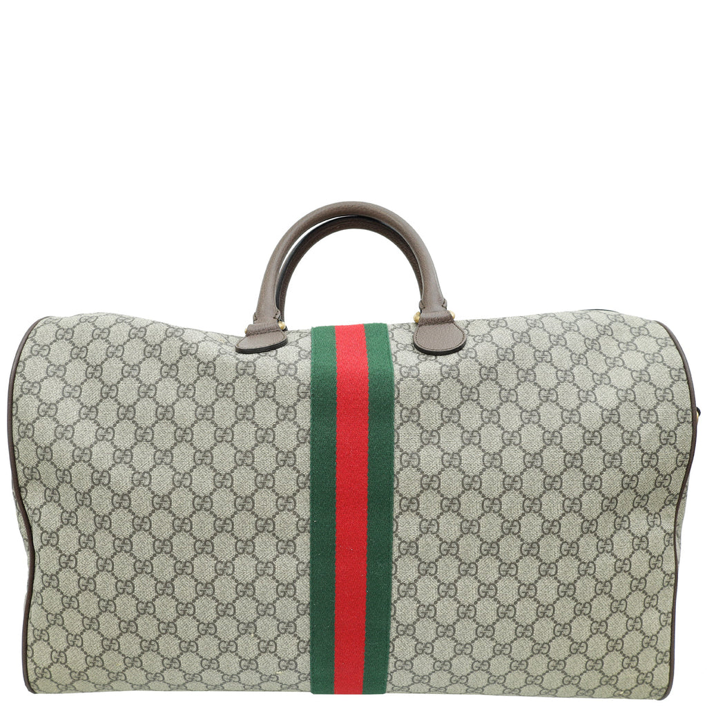Gucci Ebony GG Supreme Ophidia Savoy Large Duffle Large Bag W/ NY Initial Tag