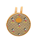 Gucci x Disney Beige Vintage GG Supreme Mickey Mouse Round Backpack Bag