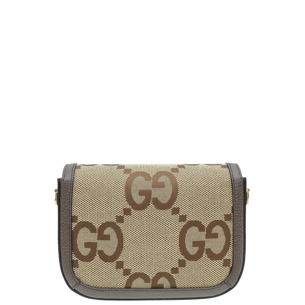 Gucci Ebony Jumbo GG Horsebit 1955 Mini Shoulder Bag
