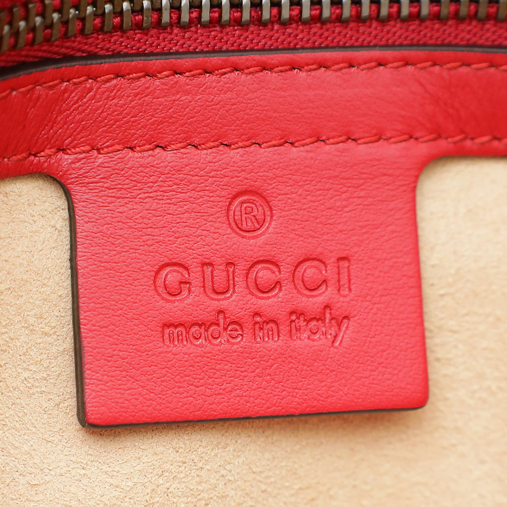 Gucci Red GG Marmont Matelasse Small Shoulder Bag