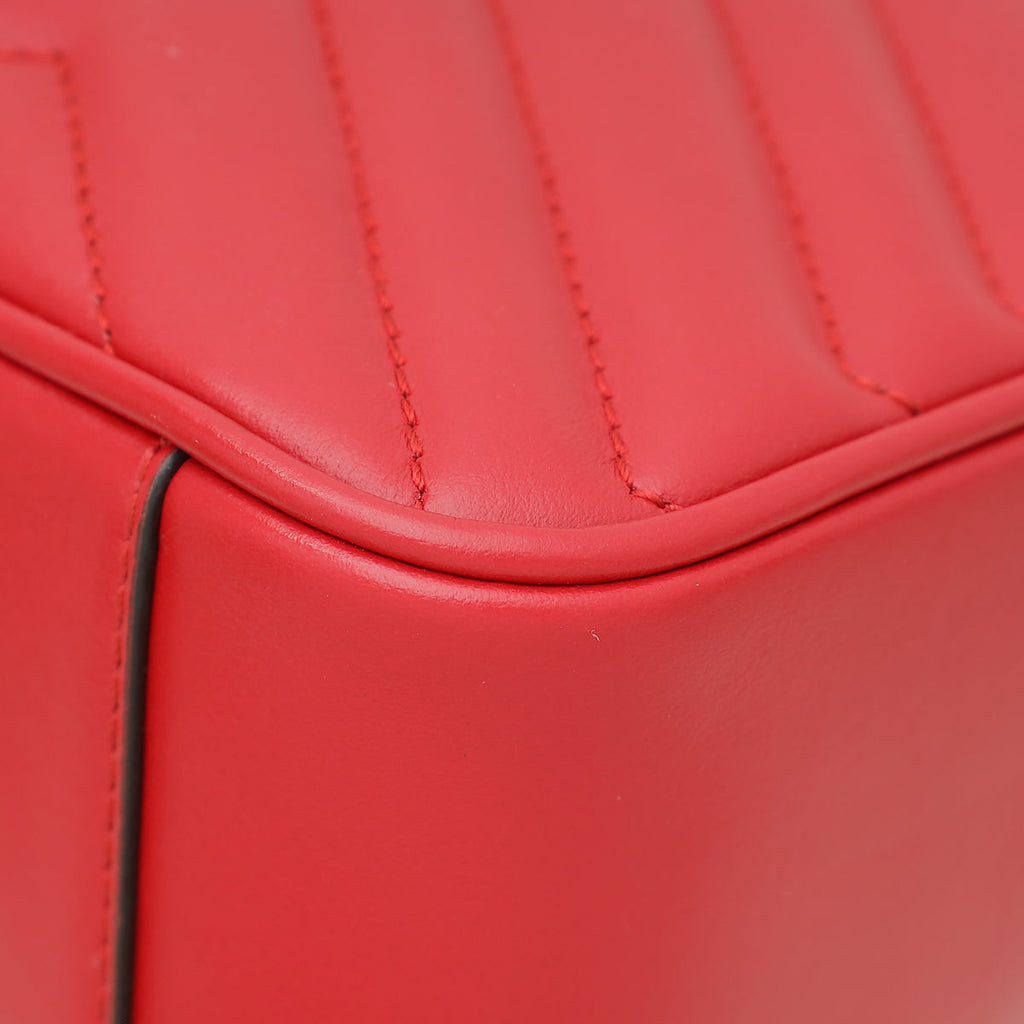 Gucci Red GG Marmont Matelasse Small Shoulder Bag