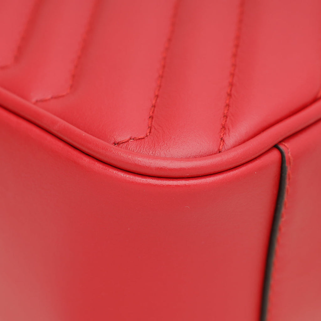 Gucci Red GG Marmont Matelasse Small Shoulder Bag