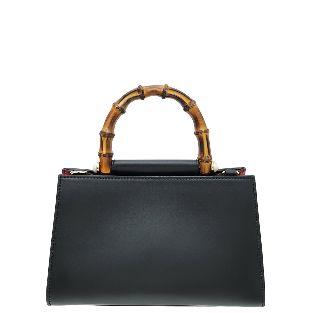 Gucci Bicolor Bamboo Nymphaea Mini Shoulder Bag