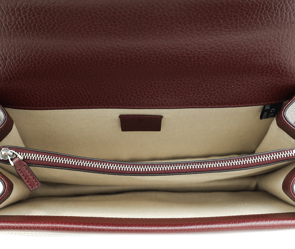Gucci Burgundy Crystal Dionysus Small Shoulder Bag