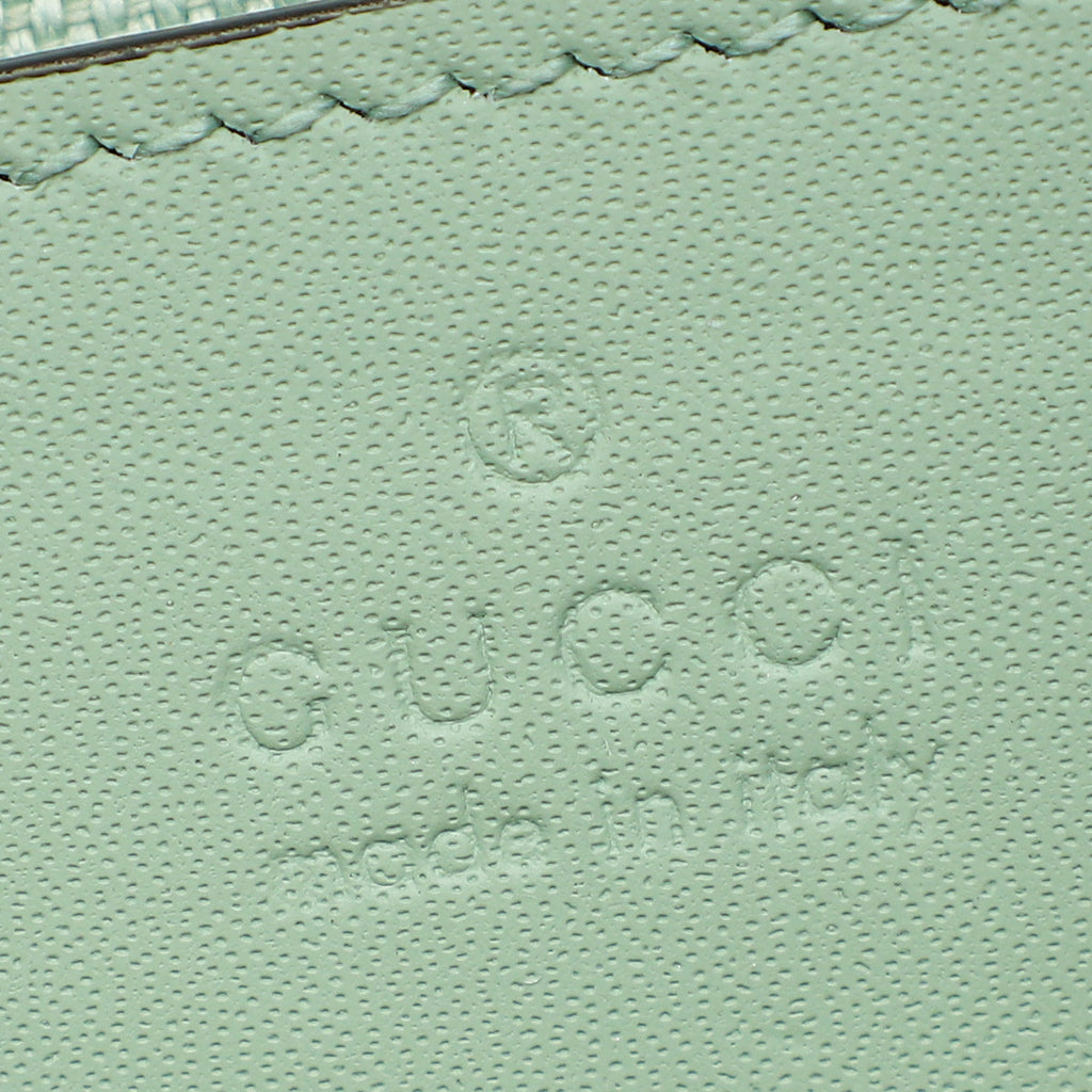 Gucci Pale Green GG Ophidia Denim Small Shoulder Bag
