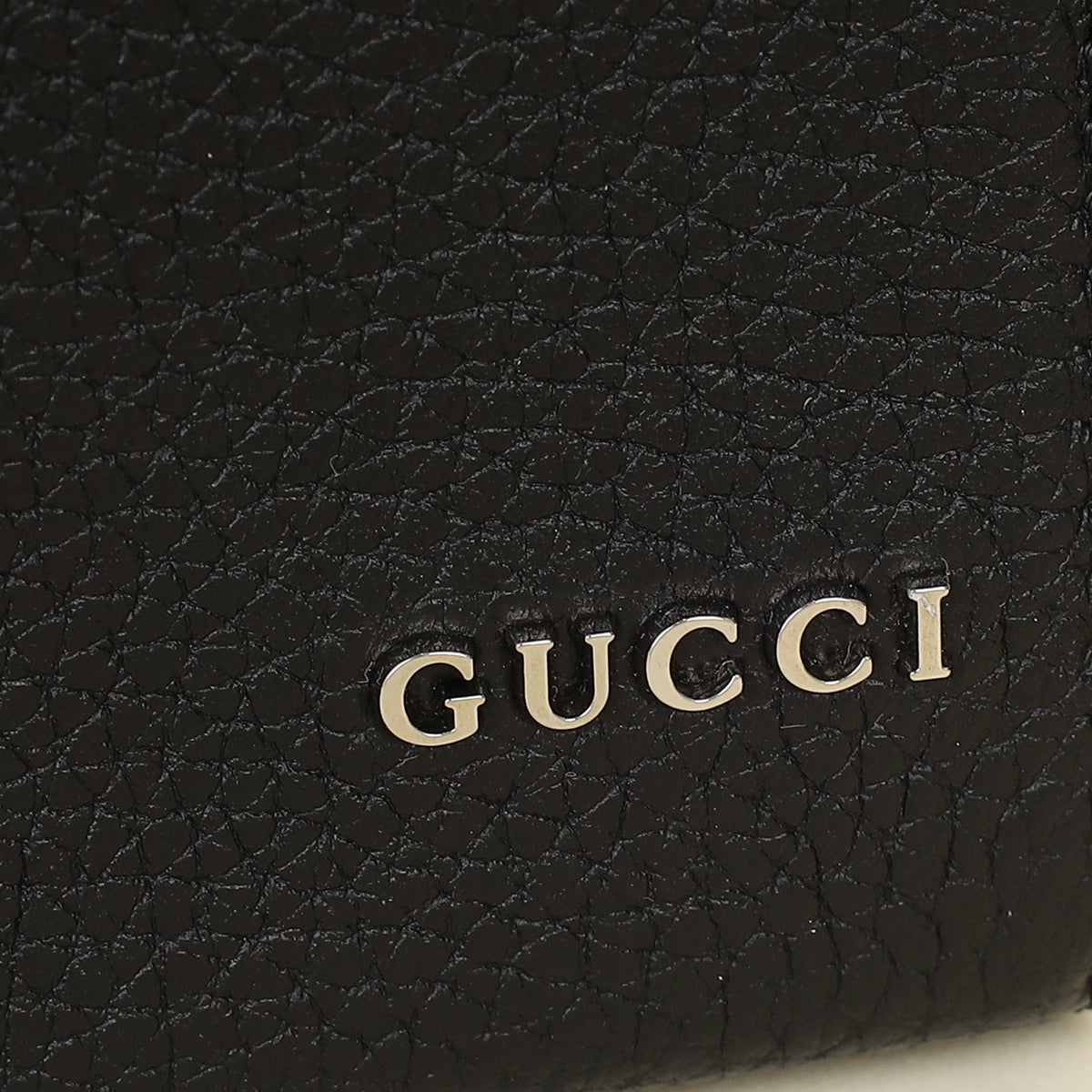 Gucci Black Logo Wristlet Pouch W/ A.A Initials on the Wristlet