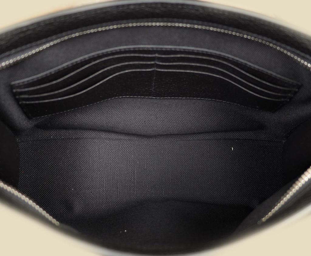 Gucci Black Logo Wristlet Pouch W/ A.A Initials on the Wristlet