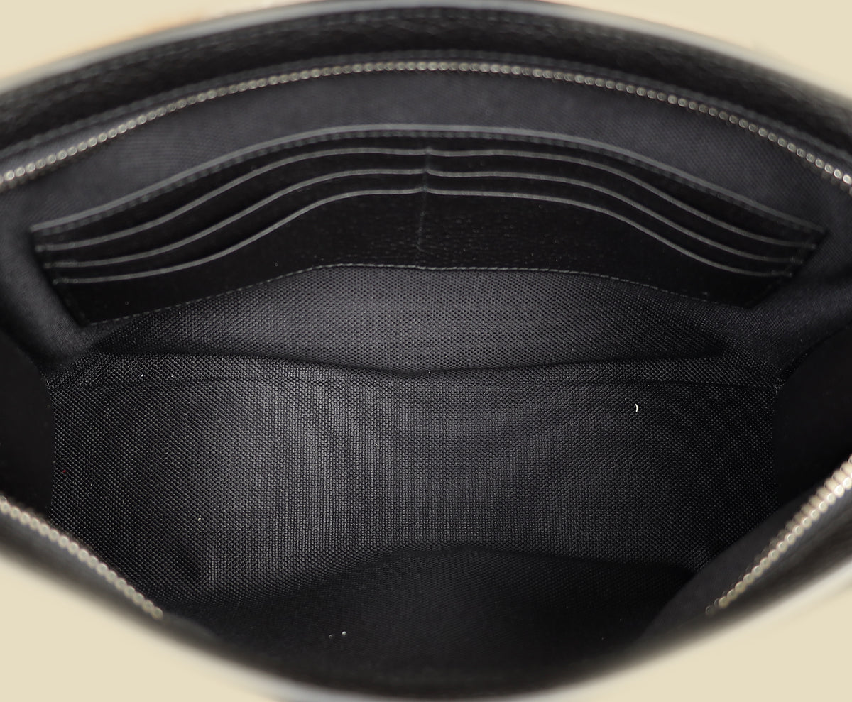 Gucci Black Logo Wristlet Pouch W/ A.A Initials on the Wristlet